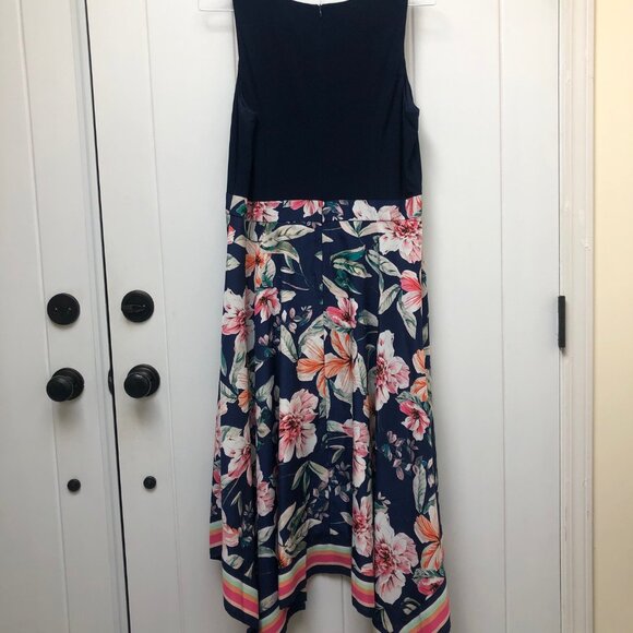 Elle Asymmetrical Dress Blue - Picture 1 of 4
